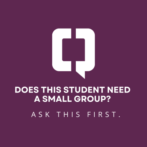 Does This Student Need a Small Group? Ask This First.